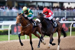 Durban July 2026 tips - Tight photo finish with horses racing neck and neck at Greyville racecourse